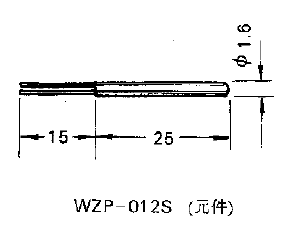WZP-012S引进型陶瓷铂电阻元件-上海自动化仪表三